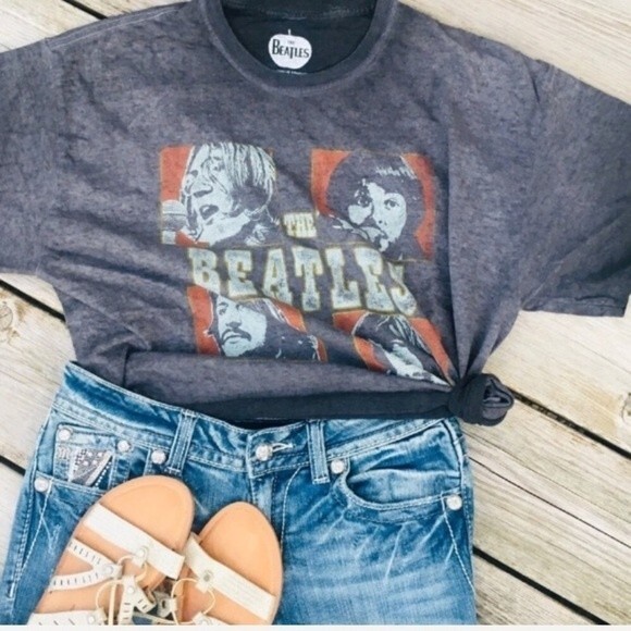 Apple Corp The Beatles Cropped Graphic Tee XL - Picture 6 of 11